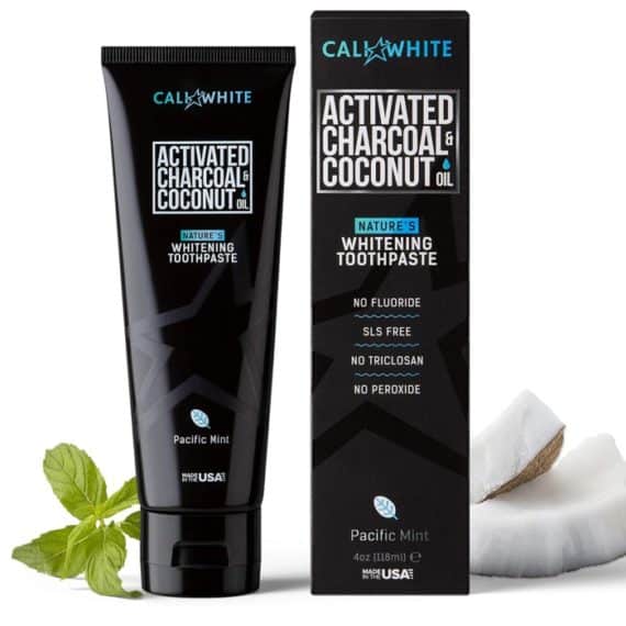 Cali White Activated Charcoal & Organic Coconut Oil Teeth Whitening Toothpaste