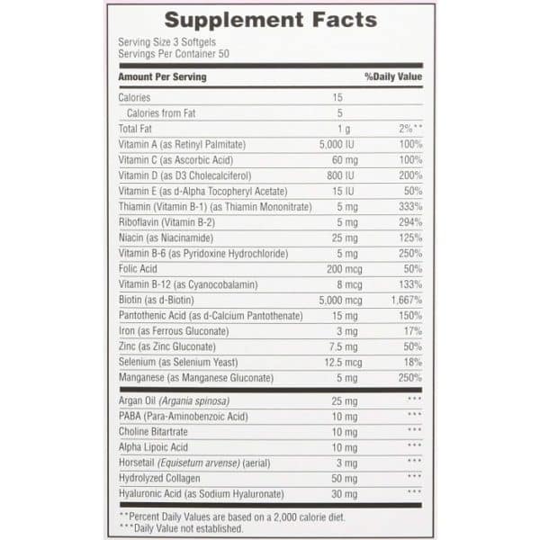 Nature's Bounty Optimal Solutions Hair Skin & Nails Extra Strength - Image 6