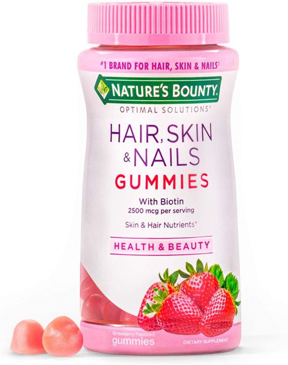 Nature's Bounty Vitamin Biotin Optimal Solutions Hair, Skin and Nails Gummies (200 Count)