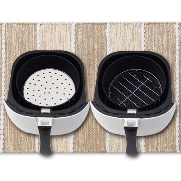 Forro de Bambu Antiaderente Perfurado para Fritadeiras (Air Fryers) 9 pol x 100 peças - Image 4