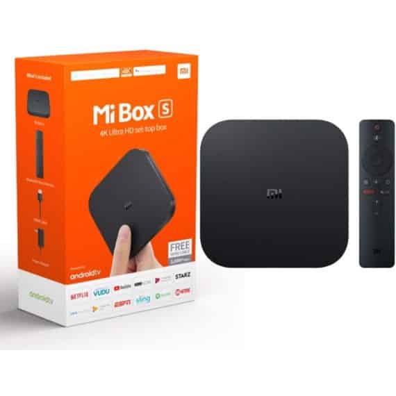 Mi Box S Xiaomi Original - 4K Ultra HD Android TV with Google Voice Assistant & Direct Netflix Remote Streaming Media Player US Plug